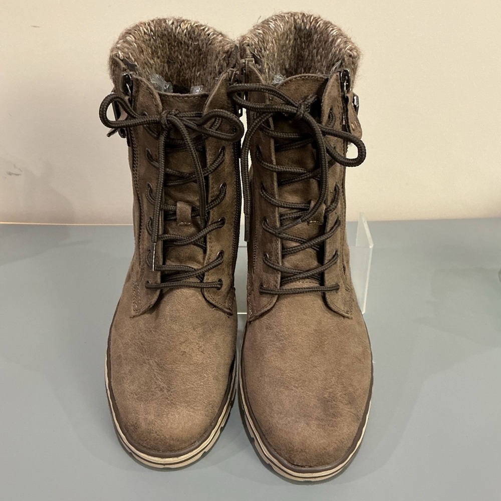 Cliffs by White Mountain Kelcie Zip Up Hiking Outdoor Boots Lace Up Size 9